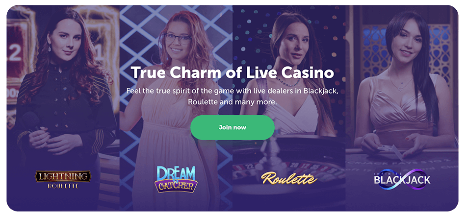 Live casino van True flip