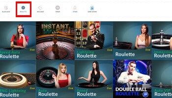 Live roulette spellen