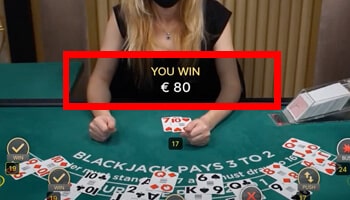 live blackjack einde