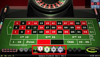 Europees roulette fiches