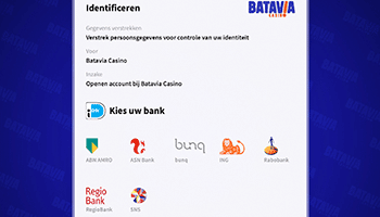 Log in bij je bank en identificeer jezelf