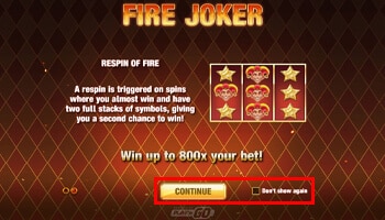 Speluitleg Fire Joker