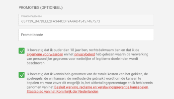 kies de promotie bonus