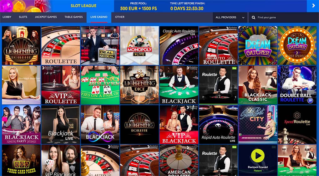 live casino spellen